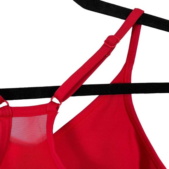 VICTORIA'S SECRET PINK Active Red Gold Spell Out Lightly Lined Bralette Bra XS - Picture 12 of 16